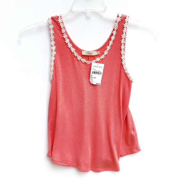 ❤SOLD❤️Anthro Elodie 🌺 Soft Floral Ribbed & Flowy Flowers Tank Slub 🌺 - Picture 14 of 16